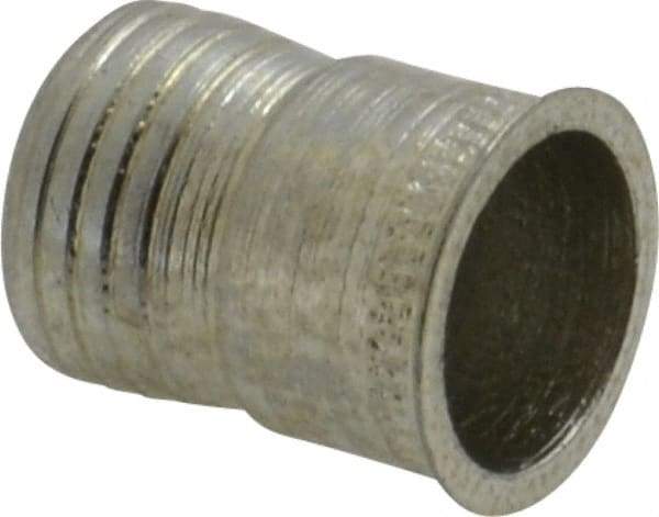 Marson - #10-32, 3/8" OAL, Thread-Sert Threaded Insert - 0.281" Hole Diam, 0.314" Head Diam, Steel - USA Tool & Supply