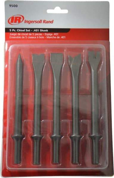 Ingersoll-Rand - 7" OAL, 0.78" Shank Diam, Chisel Set - Round Shank, Steel - USA Tool & Supply