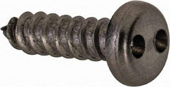 Made in USA - #6 Pan Head Spanner Sheet Metal Screw - Stainless Steel, 1/2" Length Under Head, Grade 18-8 - USA Tool & Supply