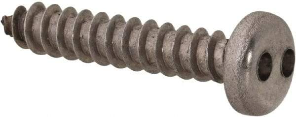 Made in USA - #6 Pan Head Spanner Sheet Metal Screw - Stainless Steel, 3/4" Length Under Head, Grade 18-8 - USA Tool & Supply
