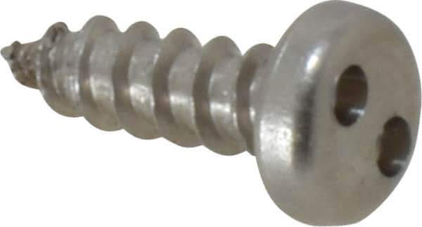 Made in USA - #8 Pan Head Spanner Sheet Metal Screw - Stainless Steel, 1/2" Length Under Head, Grade 18-8 - USA Tool & Supply