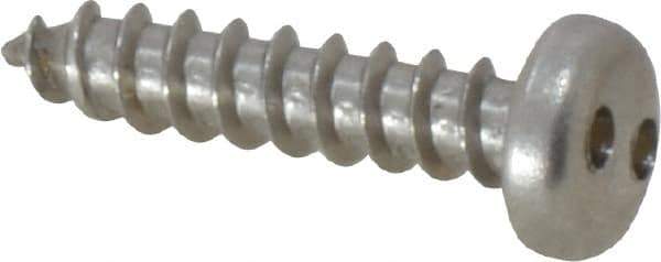 Made in USA - #8 Pan Head Spanner Sheet Metal Screw - Stainless Steel, 3/4" Length Under Head, Grade 18-8 - USA Tool & Supply