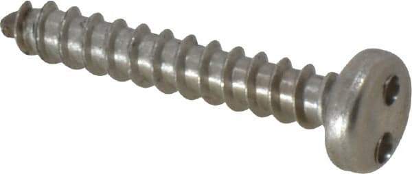 Made in USA - #8 Pan Head Spanner Sheet Metal Screw - Stainless Steel, 1" Length Under Head, Grade 18-8 - USA Tool & Supply