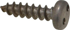 Made in USA - #10 Pan Head Spanner Sheet Metal Screw - Stainless Steel, 3/4" Length Under Head, Grade 18-8 - USA Tool & Supply