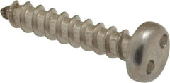 Made in USA - #10 Pan Head Spanner Sheet Metal Screw - Stainless Steel, 1" Length Under Head, Grade 18-8 - USA Tool & Supply