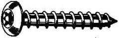 Value Collection - #10 Button Head Torx Sheet Metal Screw - Stainless Steel, 3/4" Length Under Head, Grade 18-8, T25 Drive - USA Tool & Supply