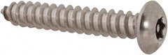 Value Collection - #8 Button Head Torx Sheet Metal Screw - Stainless Steel, 1" Length Under Head, Grade 18-8, T15 Drive - USA Tool & Supply