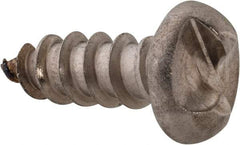 Made in USA - #14 Round Head Slotted Sheet Metal Screw - Stainless Steel, 3/4" Length Under Head, Grade 18-8 - USA Tool & Supply