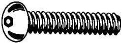 Made in USA - #10-24 UNC Pin In Hex Socket Drive, Button Screw - Grade 18-8 Stainless Steel, Uncoated, 1/2" Length Under Head - USA Tool & Supply