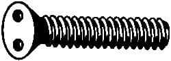 Made in USA - #10-24 UNC, 3/4" OAL Spanner Drive Machine Screw - Flat Head, Grade 18-8 Stainless Steel, Uncoated, Without Washer - USA Tool & Supply