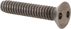 Made in USA - #10-24 UNC, 1" OAL Spanner Drive Machine Screw - Flat Head, Grade 18-8 Stainless Steel, Uncoated, Without Washer - USA Tool & Supply