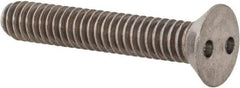 Made in USA - 1/4-20 UNC, 1-1/2" OAL Spanner Drive Machine Screw - Flat Head, Grade 18-8 Stainless Steel, Uncoated, Without Washer - USA Tool & Supply
