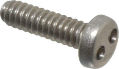 Made in USA - #6-32 UNC, 1/2" OAL Spanner Drive Machine Screw - Pan Head, Grade 18-8 Stainless Steel, Uncoated, Without Washer - USA Tool & Supply