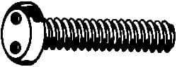 Made in USA - #8-32 UNC, 3/4" OAL Spanner Drive Machine Screw - Pan Head, Grade 18-8 Stainless Steel, Uncoated, Without Washer - USA Tool & Supply