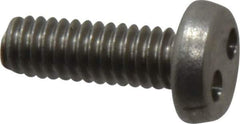 Made in USA - #8-32 UNC, 1/2" OAL Spanner Drive Machine Screw - Pan Head, Grade 18-8 Stainless Steel, Uncoated, Without Washer - USA Tool & Supply