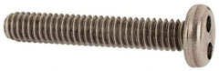 Made in USA - #8-32 UNC, 1" OAL Spanner Drive Machine Screw - Pan Head, Grade 18-8 Stainless Steel, Uncoated, Without Washer - USA Tool & Supply