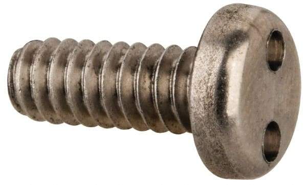 Made in USA - #10-24 UNC, 1/2" OAL Spanner Drive Machine Screw - Pan Head, Grade 18-8 Stainless Steel, Uncoated, Without Washer - USA Tool & Supply