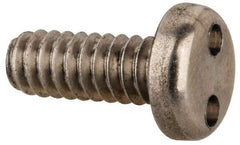 Made in USA - #10-24 UNC, 1/2" OAL Spanner Drive Machine Screw - Pan Head, Grade 18-8 Stainless Steel, Uncoated, Without Washer - USA Tool & Supply