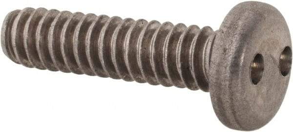Made in USA - #10-24 UNC, 3/4" OAL Spanner Drive Machine Screw - Pan Head, Grade 18-8 Stainless Steel, Uncoated, Without Washer - USA Tool & Supply