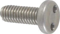 Made in USA - #10-32 UNF, 1/2" OAL Spanner Drive Machine Screw - Pan Head, Grade 18-8 Stainless Steel, Uncoated, Without Washer - USA Tool & Supply
