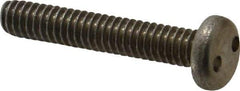Made in USA - 1/4-20 UNC, 1-1/2" OAL Spanner Drive Machine Screw - Pan Head, Grade 18-8 Stainless Steel, Uncoated, Without Washer - USA Tool & Supply