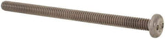 Made in USA - 1/4-20 UNC, 4" OAL Spanner Drive Machine Screw - Pan Head, Grade 18-8 Stainless Steel, Uncoated, Without Washer - USA Tool & Supply