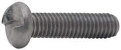 Made in USA - #6-32 UNC, 3/16" Length Under Head One Way Drive Machine Screw - Round Head, Grade 18-8 Stainless Steel, Uncoated, Without Washer - USA Tool & Supply