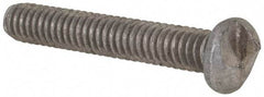Made in USA - #8-32 UNC, 1" Length Under Head One Way Drive Machine Screw - Round Head, Grade 18-8 Stainless Steel, Uncoated, Without Washer - USA Tool & Supply