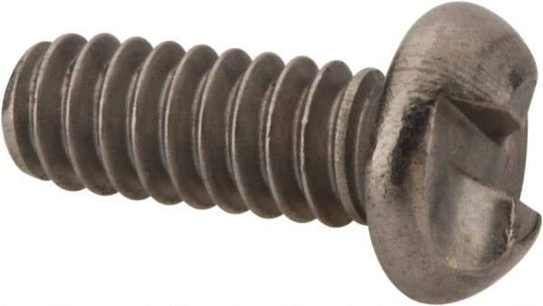 Made in USA - #10-24 UNC, 1/2" Length Under Head One Way Drive Machine Screw - Round Head, Grade 18-8 Stainless Steel, Uncoated, Without Washer - USA Tool & Supply
