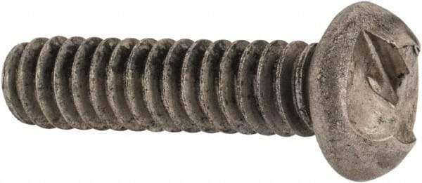 Made in USA - #10-24 UNC, 3/4" Length Under Head One Way Drive Machine Screw - Round Head, Grade 18-8 Stainless Steel, Uncoated, Without Washer - USA Tool & Supply