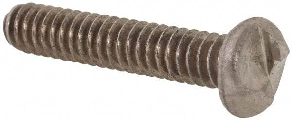 Made in USA - #10-24 UNC, 1" Length Under Head One Way Drive Machine Screw - Round Head, Grade 18-8 Stainless Steel, Uncoated, Without Washer - USA Tool & Supply
