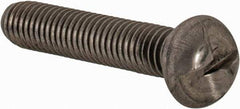 Made in USA - #10-32 UNF, 1" Length Under Head One Way Drive Machine Screw - Round Head, Grade 18-8 Stainless Steel, Uncoated, Without Washer - USA Tool & Supply