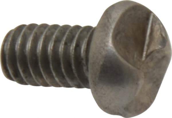 Made in USA - 1/4-20 UNC, 1/2" Length Under Head One Way Drive Machine Screw - Round Head, Grade 18-8 Stainless Steel, Uncoated, Without Washer - USA Tool & Supply
