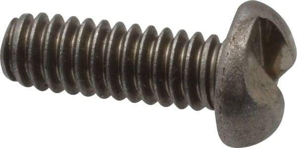 Made in USA - 1/4-20 UNC, 3/4" Length Under Head One Way Drive Machine Screw - Round Head, Grade 18-8 Stainless Steel, Uncoated, Without Washer - USA Tool & Supply