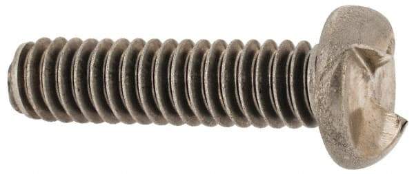 Made in USA - 1/4-20 UNC, 1" Length Under Head One Way Drive Machine Screw - Round Head, Grade 18-8 Stainless Steel, Uncoated, Without Washer - USA Tool & Supply