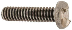 Made in USA - 1/4-20 UNC, 1" Length Under Head One Way Drive Machine Screw - Round Head, Grade 18-8 Stainless Steel, Uncoated, Without Washer - USA Tool & Supply