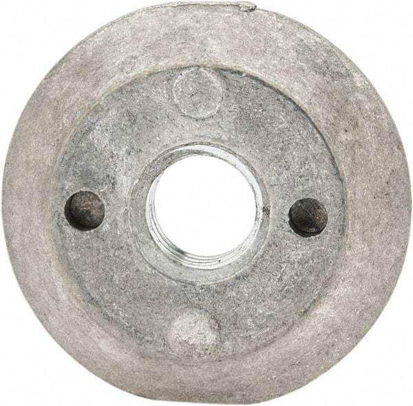 Made in USA - 5/16-18, Alloy Steel, Zinc Plated, Right Hand Spherical Fixture Nut - 1/4" High - USA Tool & Supply