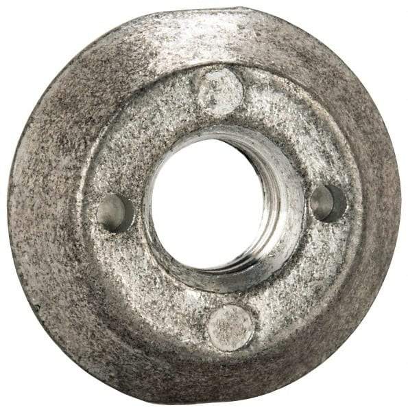 Made in USA - 3/8-16, Alloy Steel, Zinc Plated, Right Hand Spherical Fixture Nut - 1/4" High - USA Tool & Supply