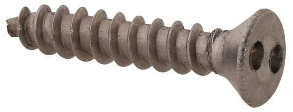 Made in USA - #6 Flat Head Spanner Sheet Metal Screw - Stainless Steel, 3/4" OAL, Grade 18-8 - USA Tool & Supply