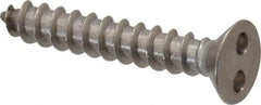 Made in USA - #8 Flat Head Spanner Sheet Metal Screw - Stainless Steel, 1" OAL, Grade 18-8 - USA Tool & Supply