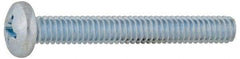 Value Collection - 1/4-20 UNC, 1-1/2" Length Under Head Phillips Drive Machine Screw - Pan Head, Grade 2 Steel, Without Washer - USA Tool & Supply