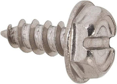 Value Collection - #6 Hex Washer Head Slotted Sheet Metal Screw - Stainless Steel, 3/8" Length Under Head, Grade 18-8 - USA Tool & Supply