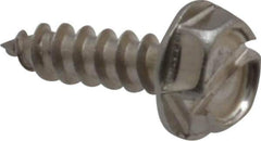 Value Collection - #6 Hex Washer Head Slotted Sheet Metal Screw - Stainless Steel, 1/2" Length Under Head, Grade 18-8 - USA Tool & Supply