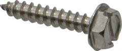 Value Collection - #6 Hex Washer Head Slotted Sheet Metal Screw - Stainless Steel, 3/4" Length Under Head, Grade 18-8 - USA Tool & Supply