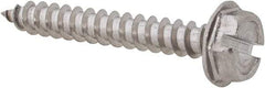 Value Collection - #6 Hex Washer Head Slotted Sheet Metal Screw - Stainless Steel, 1" Length Under Head, Grade 18-8 - USA Tool & Supply