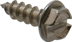 Value Collection - #8 Hex Washer Head Slotted Sheet Metal Screw - Stainless Steel, 1/2" Length Under Head, Grade 18-8 - USA Tool & Supply
