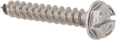 Value Collection - #10 Hex Washer Head Slotted Sheet Metal Screw - Stainless Steel, 1-1/4" Length Under Head, Grade 18-8 - USA Tool & Supply