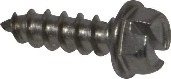 Value Collection - #12 Hex Washer Head Slotted Sheet Metal Screw - Stainless Steel, 3/4" Length Under Head, Grade 18-8 - USA Tool & Supply