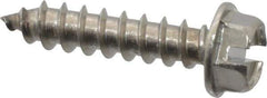 Value Collection - #12 Hex Washer Head Slotted Sheet Metal Screw - Stainless Steel, 1" Length Under Head, Grade 18-8 - USA Tool & Supply