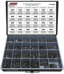 Value Collection - 690 Piece Alloy Steel Socket Head Cap Screws - #4-40 to 5/16-18 Thread - USA Tool & Supply